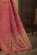 Banarasi Saree Golden Pink Zari Woven Banarasi Saree saree online