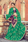 Banarasi Saree Gorgeous Jade Green Banarasi Saree saree online