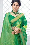 Banarasi Saree Gorgeous Jade Green Banarasi Saree saree online