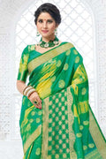 Banarasi Saree Gorgeous Jade Green Banarasi Saree saree online