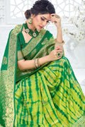 Banarasi Saree Gorgeous Leaf Green Banarasi Saree saree online