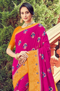 Banarasi Saree Gorgeous Magenta Pink Banarasi Saree saree online
