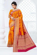 Banarasi Saree Gorgeous Merigold Yellow Banarasi Saree saree online