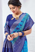 Banarasi Saree Gorgeous Shades Of Blue Banarasi Saree saree online