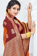 Banarasi Saree Gorgeous Shades Of Brown Banarasi Saree saree online