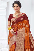 Banarasi Saree Gorgeous Shades Of Brown Banarasi Saree saree online