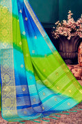 Banarasi Saree Green And Blue Banarasi Saree saree online