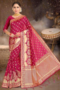 Banarasi Saree Hibiscus Red Banarasi Saree saree online