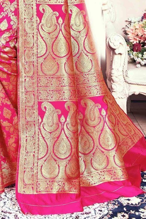 Banarasi Saree Hot Pink Banarasi Saree saree online