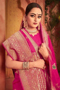 Banarasi Saree Hot Pink Banarasi Saree saree online