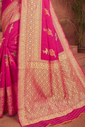 Banarasi Saree Hot Pink Banarasi Saree saree online