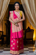 pink banarasi saree