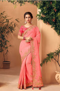 Banarasi Saree Hot Pink Beautiful Designer Banarasi Saree saree online