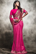 Banarasi Saree Hot Pink Woven Banarasi Saree saree online