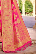 Banarasi Saree Hot Pink Zari Woven Banarasi Saree saree online