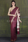 Banarasi Saree Imperial Purple Small Butta Woven Banarasi Saree saree online