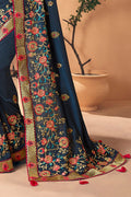 Banarasi Saree Indigo Beautiful Designer Banarasi Saree saree online