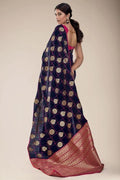 banarasi silk saree blue 