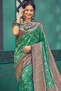 Banarasi Saree Jade Green Banarasi Saree saree online