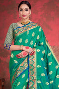 Banarasi Saree Jade Green Zari Butta Saree saree online