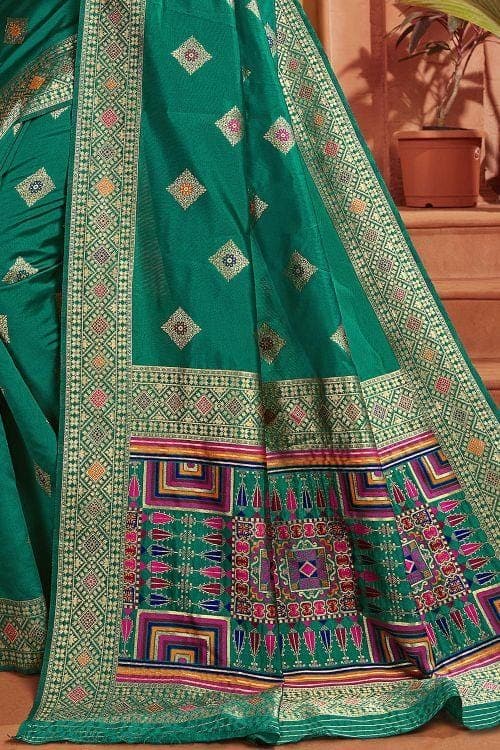 Banarasi Saree Jade Green Zari Woven Banarasi Saree saree online