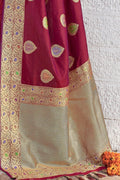 Banarasi Saree Jam Purple Zari Woven Banarasi Saree saree online