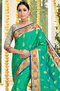 Banarasi Saree Jungle Green Banarasi Saree saree online