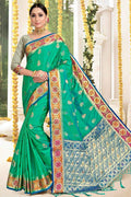 Banarasi Saree Jungle Green Banarasi Saree saree online