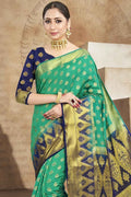 Jungle Green Banarasi Saree