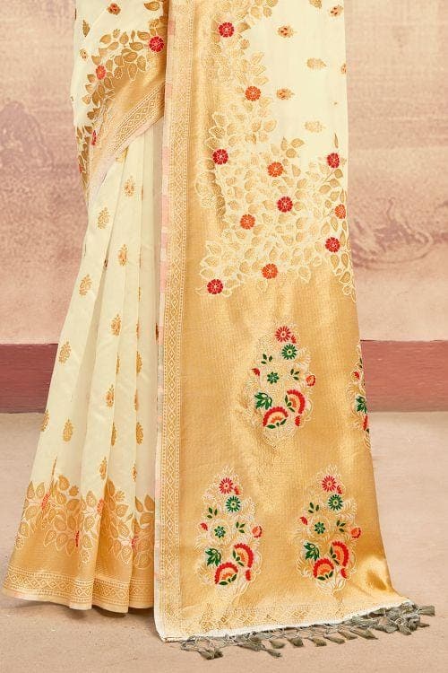 Banarasi Saree Lace White  Banarasi Saree saree online