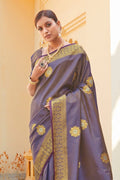 Banarasi Saree Lavender Purple Zari Woven Banarasi Saree saree online