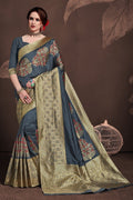 Banarasi Saree Lead Grey Banarasi Saree saree online