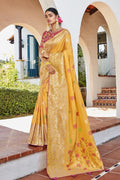 Banarasi Saree Light Yellow Woven Banarasi Saree saree online