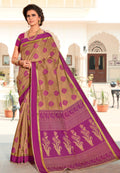 Banarasi Saree Lion Brown Zari Woven Banarasi Saree saree online