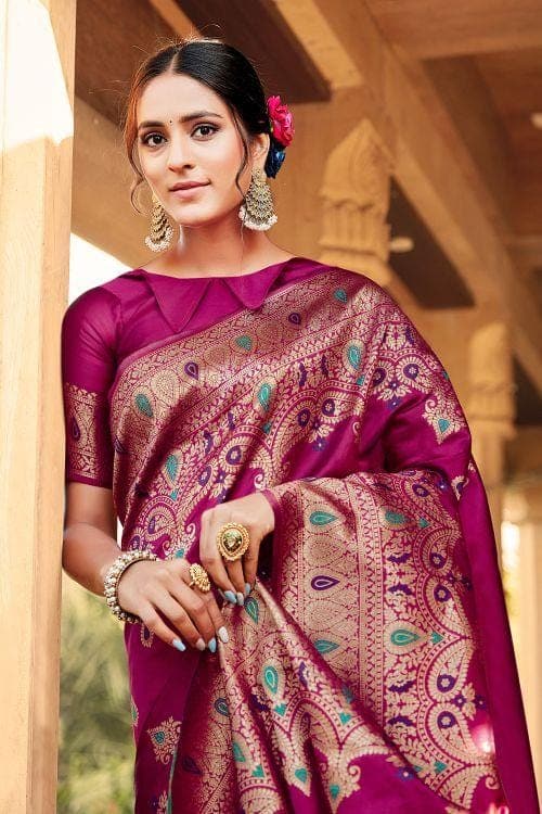 Banarasi Saree Lollipop Purple Banarasi Saree saree online