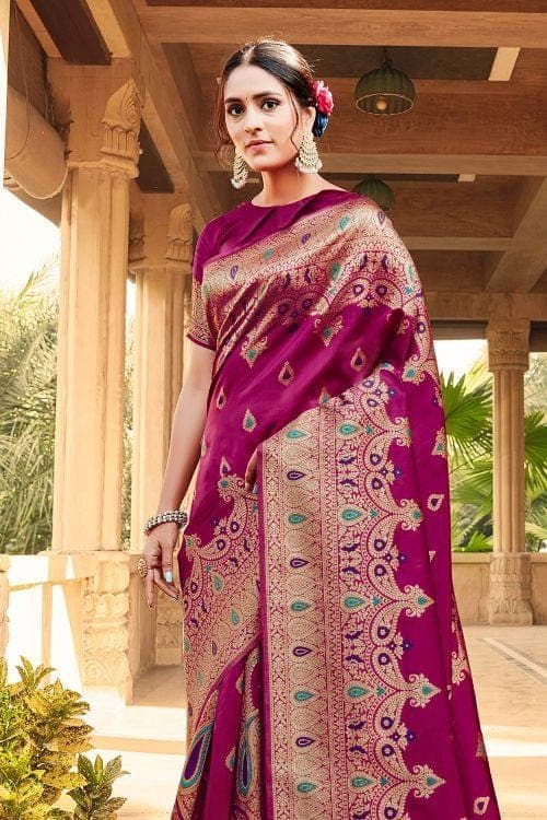 Banarasi Saree Lollipop Purple Banarasi Saree saree online