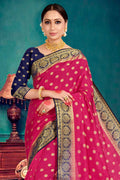 Banarasi Saree Magenta Pink Banarasi Saree saree online