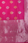 Banarasi Saree Magenta Pink Zari Butta Woven Banarasi Saree saree online