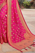 Banarasi Saree Magenta Pink Zari Woven Banarasi Saree saree online