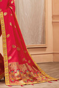 Banarasi Saree Magenta Printed Banarasi Saree saree online