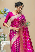 Banarasi Saree Magenta Purple Banarasi Butti Saree saree online