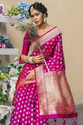 Banarasi Saree Magenta Purple Banarasi Butti Saree saree online