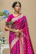 Banarasi Saree Magenta Purple Banarasi Butti Saree saree online