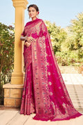 Banarasi Saree Magenta Purple Banarasi Saree saree online
