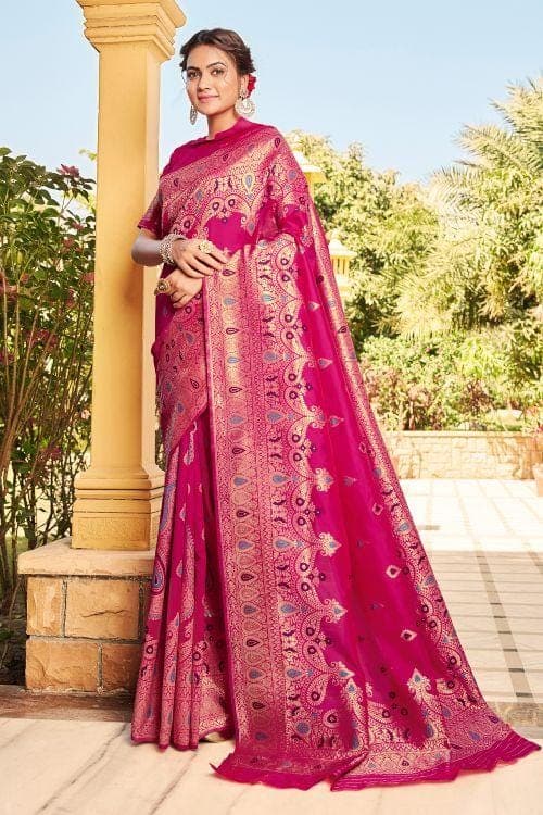 Banarasi Saree Magenta Purple Banarasi Saree saree online