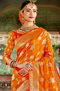 Banarasi Saree Marmalade Orange  Banarasi Saree saree online