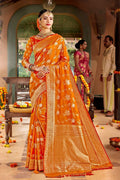Banarasi Saree Marmalade Orange  Banarasi Saree saree online