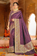 Banarasi Saree Mauve Purple Zari Woven Banarasi Saree saree online