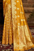 Banarasi Saree Medallion Yellow Banarasi Saree saree online