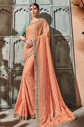 Banarasi Saree Melon Orange Banarasi Saree saree online